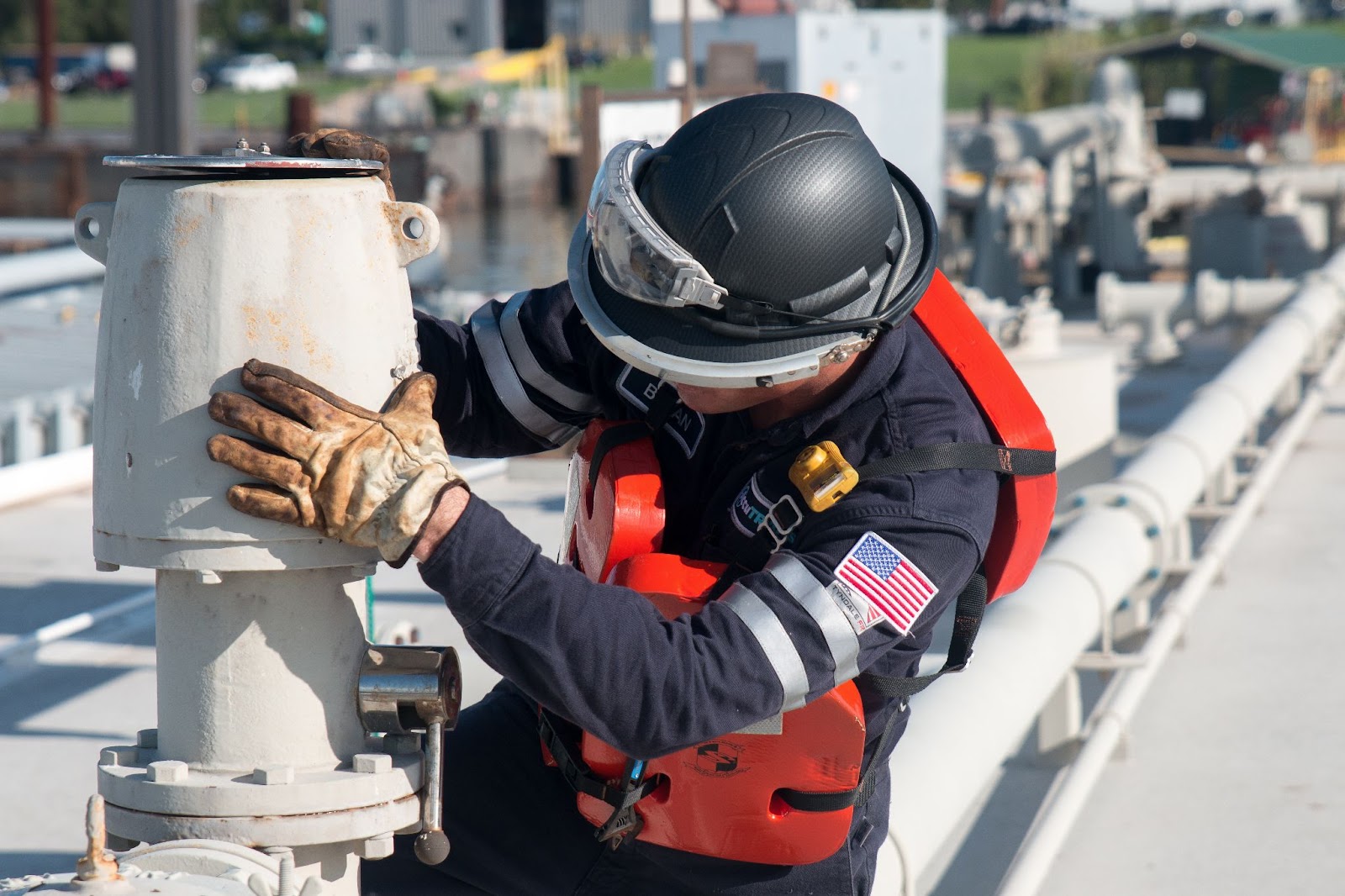 Someone in tip-top shape working a tankerman job thanks to the AccuTRANS Well-Being Program and all that it has taught them.